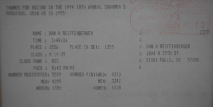 Grandmas marathon results digital