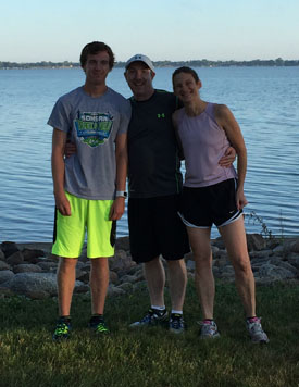 Nick and us running