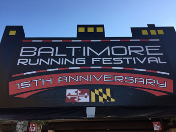 Baltimore marathon sign digital