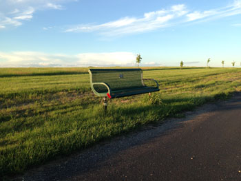 bike trail bench digital