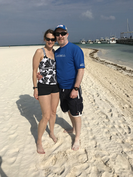 smiling on the beach