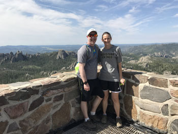 Dan and Sarah top of harney peak